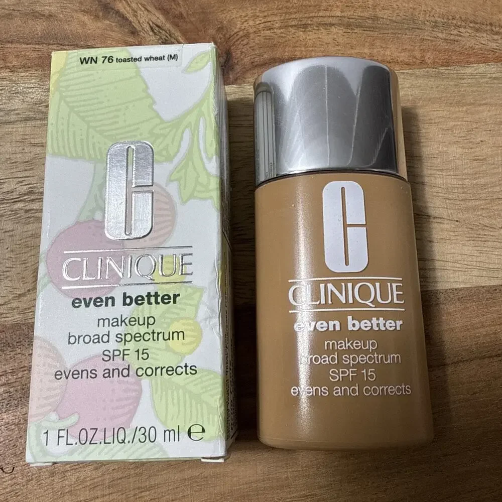 Clinique Even Better Makeup WN 76 Toasted Wheat Medium SPF 15 1oz Broad Spectrum